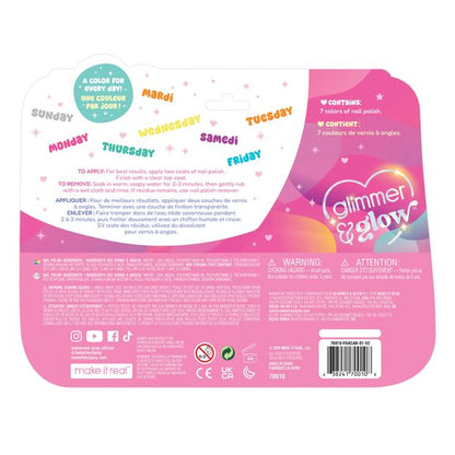 Rainbow Days of the Week Nail Polish