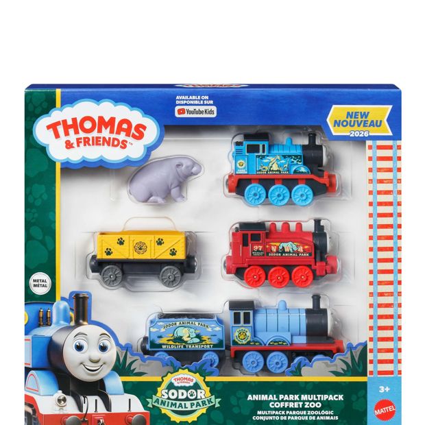 Thomas & Friends Sodor Animal Park Die-Cast Multipack with Toy Trains & Hippo Toy