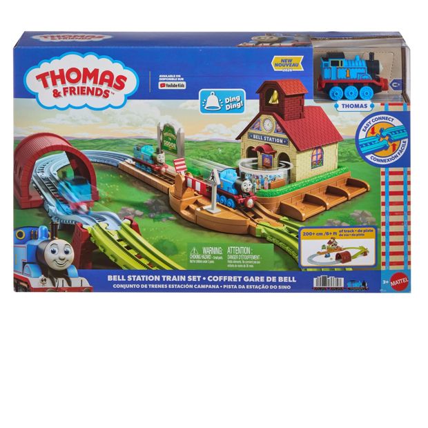 Thomas & Friends Bell Station Train Set with Push-Along Thomas Engine & Track