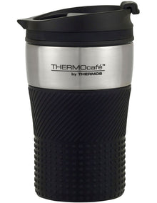 Cafe Stainless Steel Vacuum Insulated Travel Cup 200ml in Black
