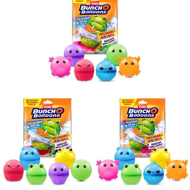 Bunch O Balloons Reusable Animal Water Balloons 6 Pack by ZURU