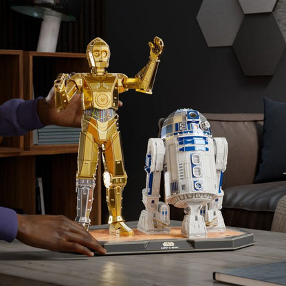 Star Wars C-3PO & R2-D2 3D Puzzle Model Kit Puzzle with Stand from 4D Build