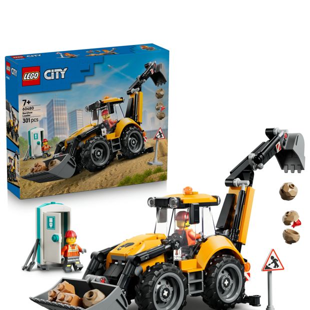LEGO® City Yellow Backhoe Loader 60480