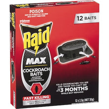 Raid Max Cockroach Baits 12 pack