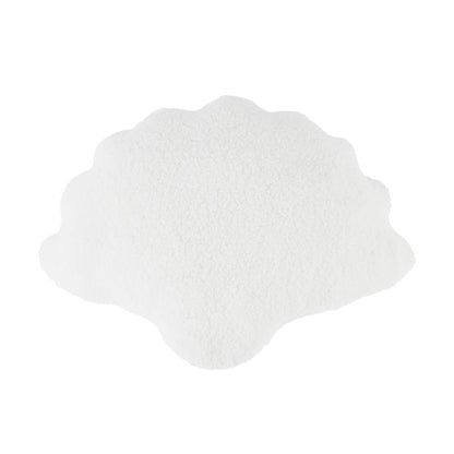 Shell Boucle Cushion - White