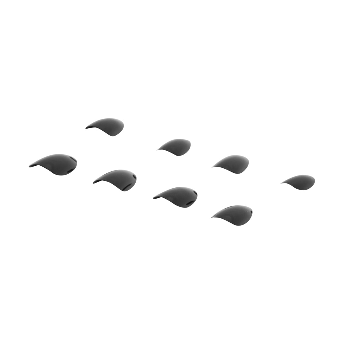 OXX Cosmetics 24 Pack Artificial Nails with Adhesive - Almond Shape, Black
