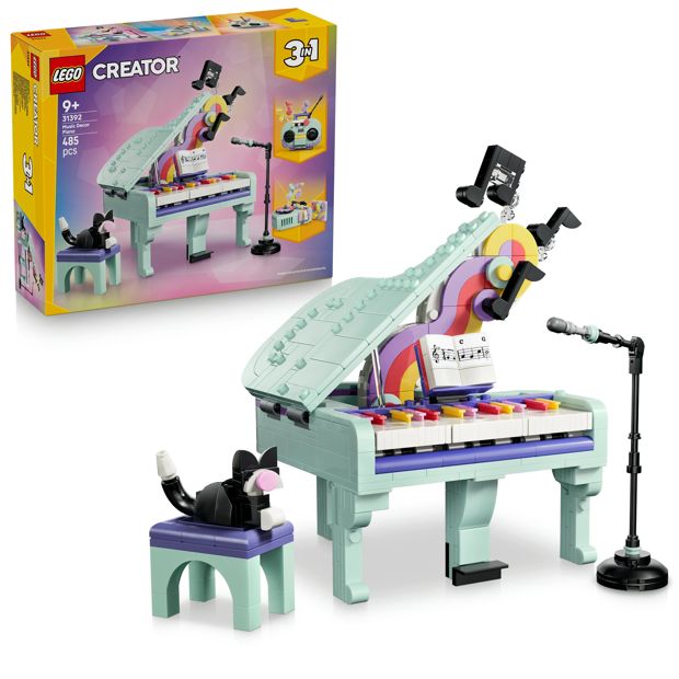 LEGO® Creator 3 in 1 Music Decor Piano with Cat 31392