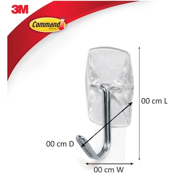 3M Command Utensil Hooks Clear Value 6 pack