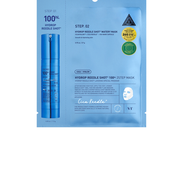 VT Cosmetics - Hydrop Reedle Shot 100hL 2 Step Mask