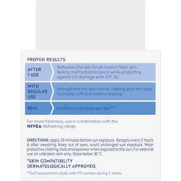 Nivea Refreshing Day Cream Face Moisturiser SPF 30 50mL