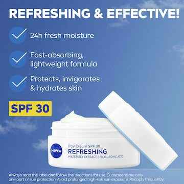 Nivea Refreshing Day Cream Face Moisturiser SPF 30 50mL