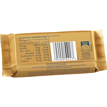 Whittaker's Creamy Milk Chocolate Bar 50g
