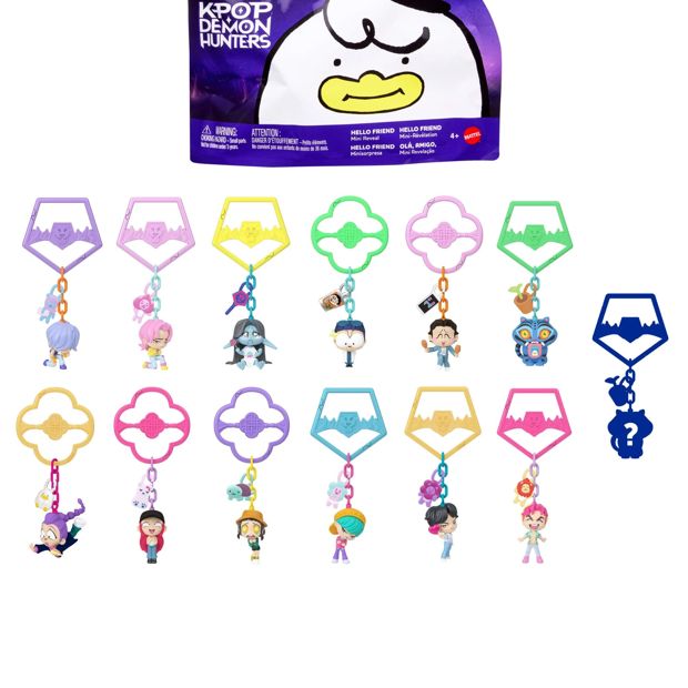 Kpop Demon Hunters Mini Collectible Keychain Figures - Assorted