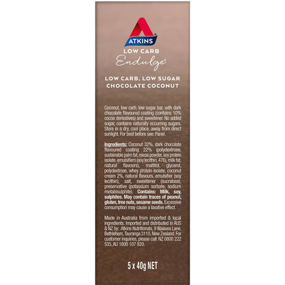 Atkins Endulge Bar Chocolate & Coconut 5 Pack