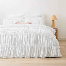 Arlo Cotton Quilt Cover Set - King Bed, White