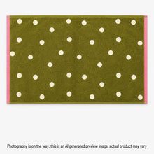 Senna Australian Cotton Polka Dot Bath Mat - Avocado