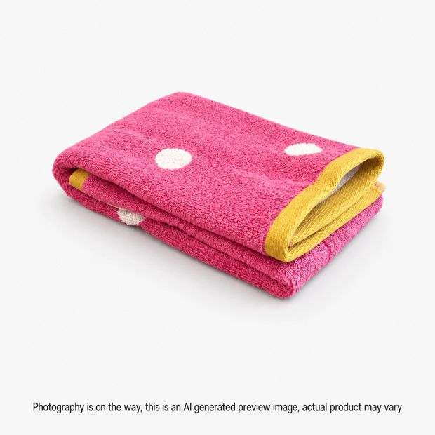 Senna Australian Cotton Polka Dot Hand Towel - Wild Rose