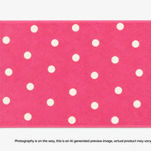 Senna Australian Cotton Polka Dot Bath Mat - Wild Rose