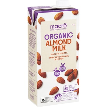 Macro Organic Almond Long Life Milk UHT 1L
