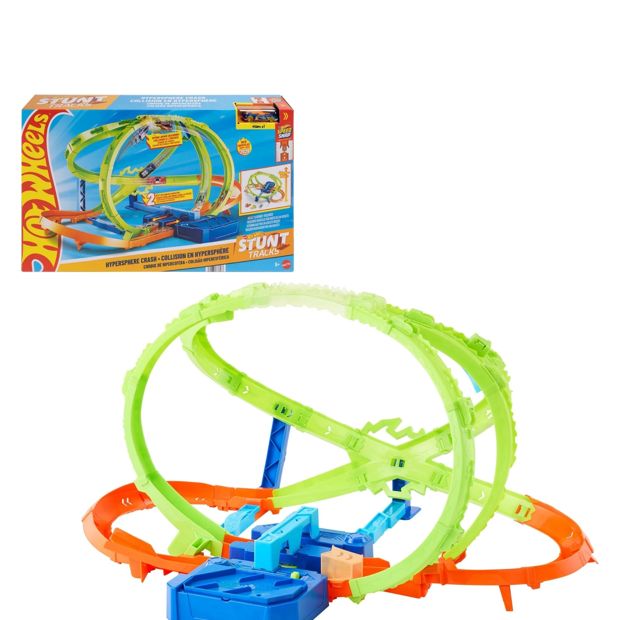 Hot Wheels Stunt Tracks Hypersphere Crash Playset