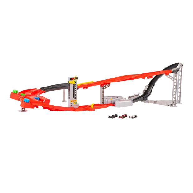 Hot Wheels Racing Formula 1 Downhill Circuit Race with 3 F1 Die-Cast Toy Cars in 1:64 Scale