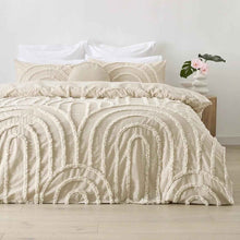 Avery Cotton Quilt Cover Set - King Bed, Beige