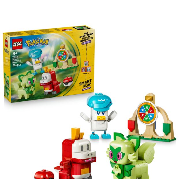 LEGO® Pokemon SMART Play: Sprigatito, Fuecoco and Quaxly Battle 72158