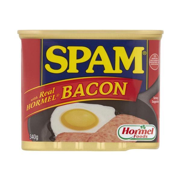 SPAM CANNED  HAM:WITH BACON:.:340 GRAM