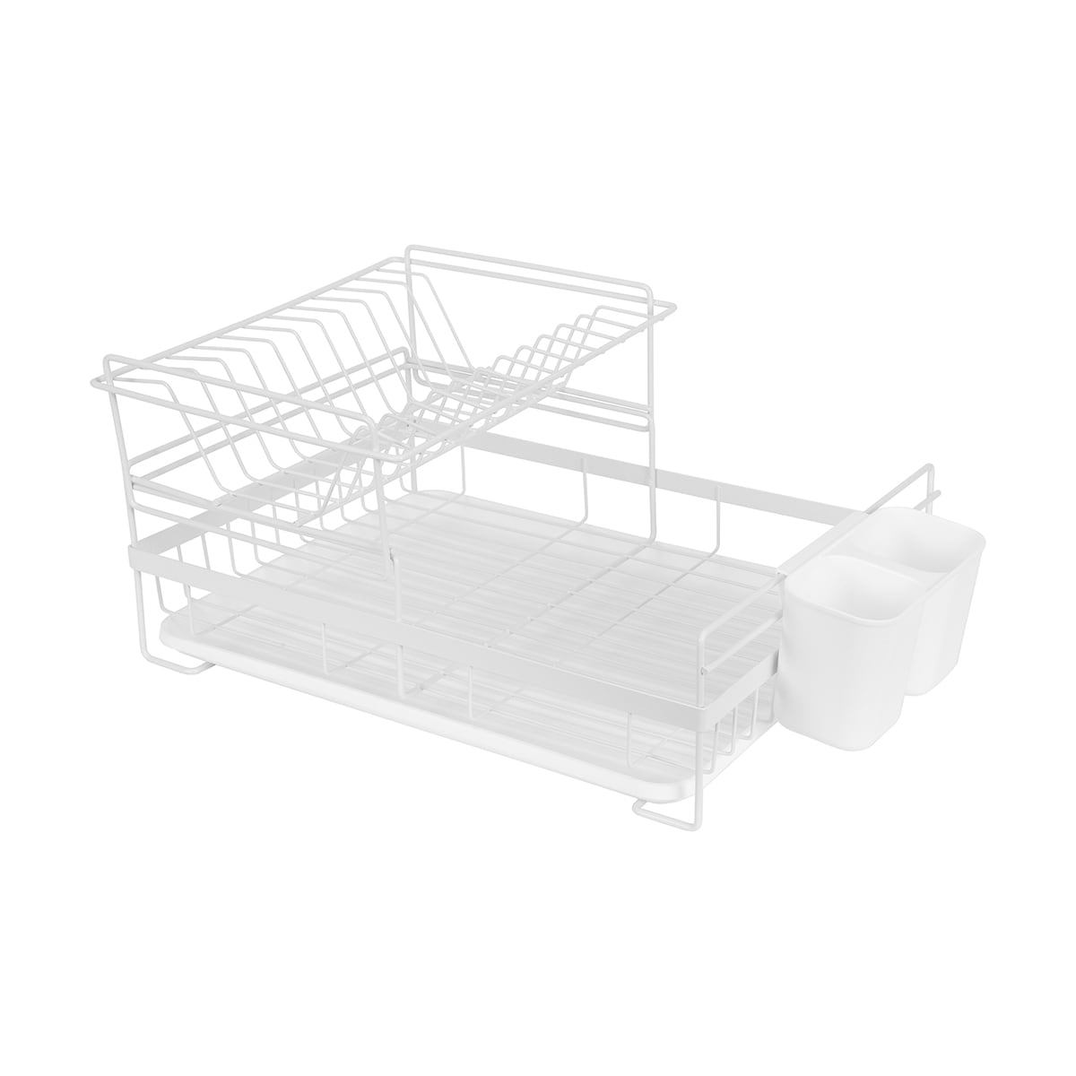 2 Tier Dish Rack - White