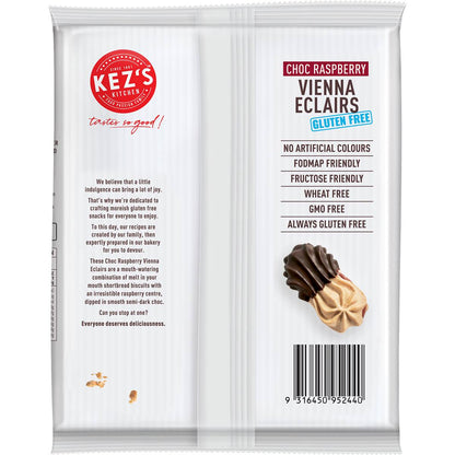 Kez's Kitchen Gluten Free Choc Raspberry Vienna Eclairs 190g
