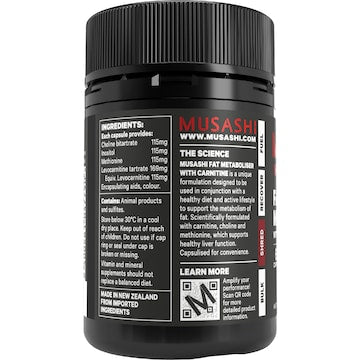 Musashi Fat Metaboliser With Carnitine 60 pack