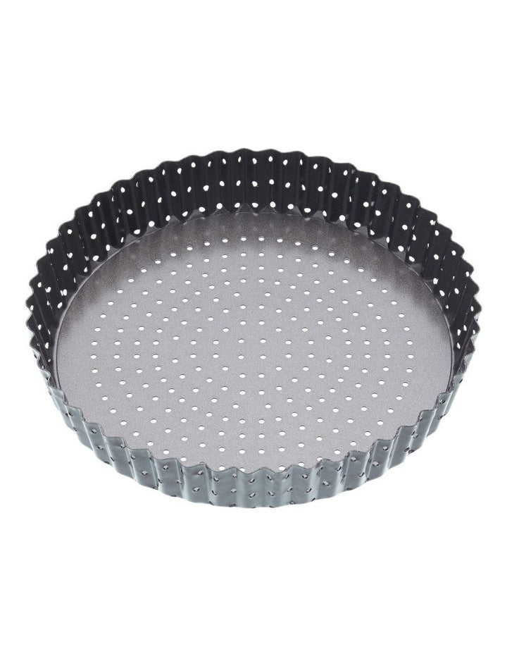 Crusty Bake Loose Base Round Flan/Quiche Pan 25cm in Carbon