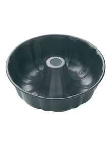 Heavy Base Fluted Ring Cake Pan 25cm in Carbon