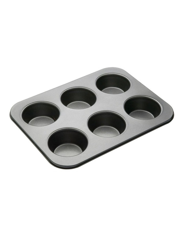 Heavy Base 6-Cup American Muffin Pan in Carbon