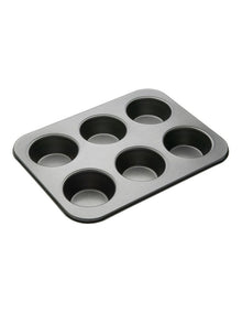 Heavy Base 6-Cup American Muffin Pan in Carbon