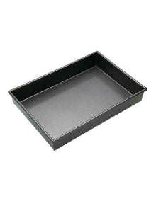 Heavy Base Rectangular Deep Cake Pan Carbon 35x24cm