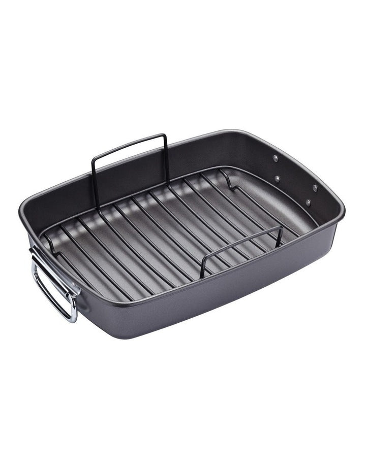 Heavy Base 40cm Roaster With Rack Carbon