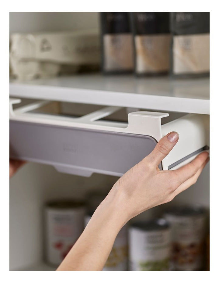 Cupboard Store Under-Shelf Spice Rack in Grey