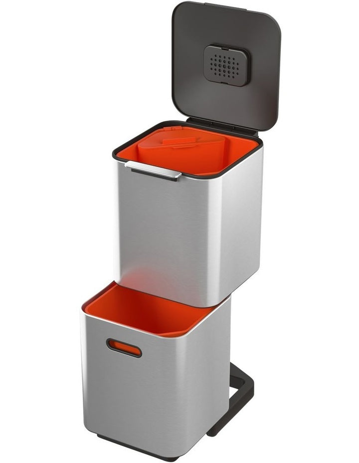 Totem Compact Bin 40L in Stainless Steel