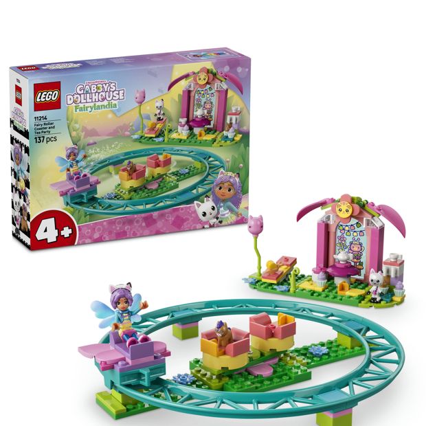 LEGO® Gabby's Dollhouse Fairy Roller Coaster and Tea Party 11214