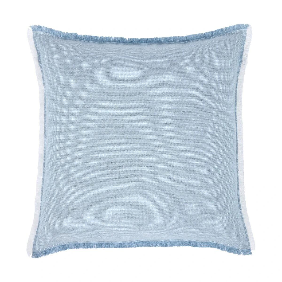 60cm Fringe Cushion - Blue