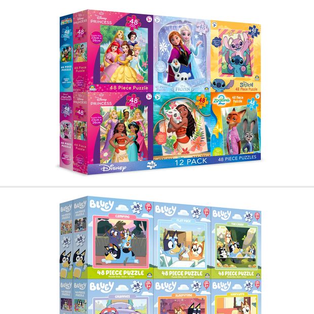 Licensed Puzzle Mega 12 Pack - Assorted