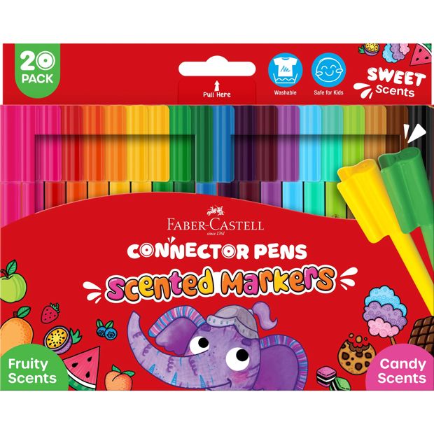 Faber-Castell Scented Connector Pens - Pack 20