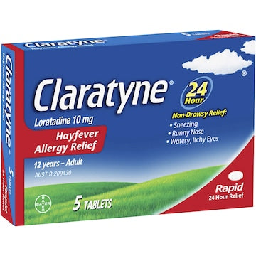 Claratyne Hayfever Allergy Relief Antihistamine Tablets 5 pack