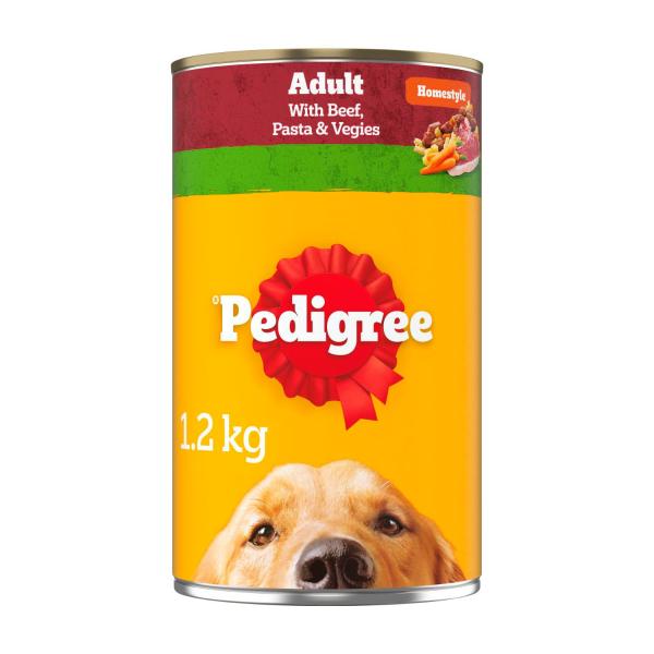 Adult Homestyle Wet Dog Food with Beef Pasta & Vegies Can