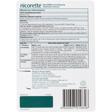Nicorette Quit Smoking QuickMist Nicotine Mouth Spray Freshmint 150 pack