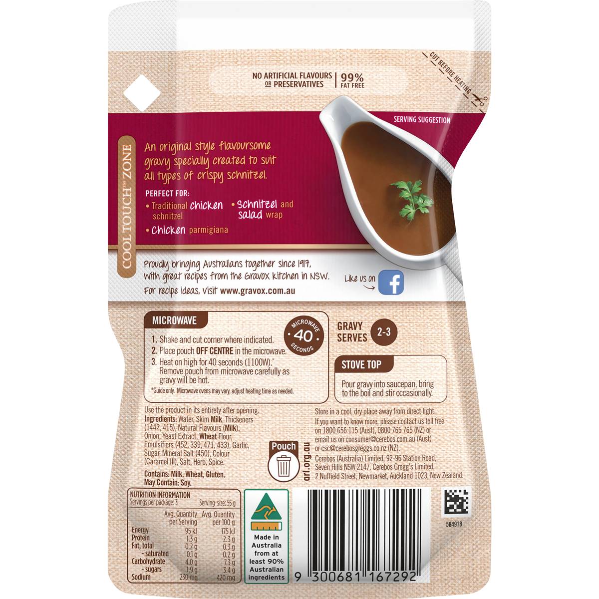 Gravox Schnitzel Liquid Gravy Pouch 165g