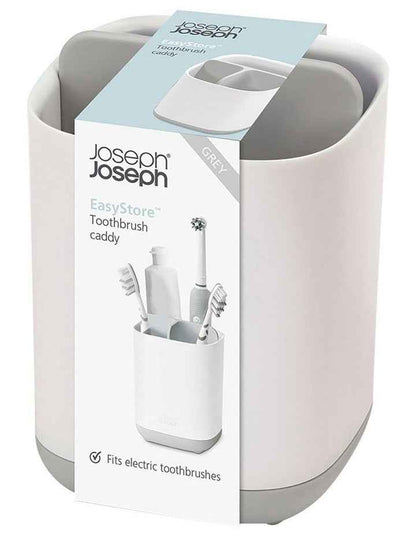 EasyStore Toothbrush Caddy in Grey/White