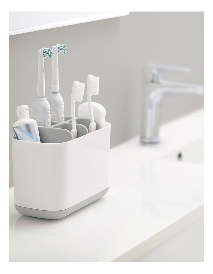 EasyStore Toothbrush Caddy Large in Grey/White