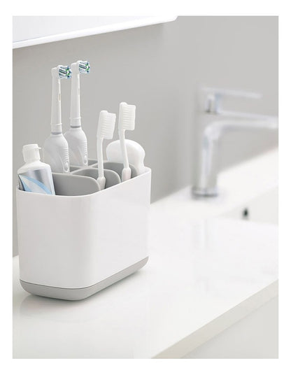 EasyStore Toothbrush Caddy Large in Grey/White